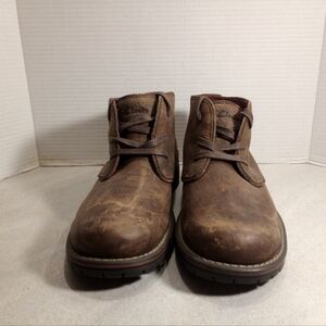 Clarks Men’s Sherwin High Chukka Boot,Brown Tumbled Leather Mens 8.5